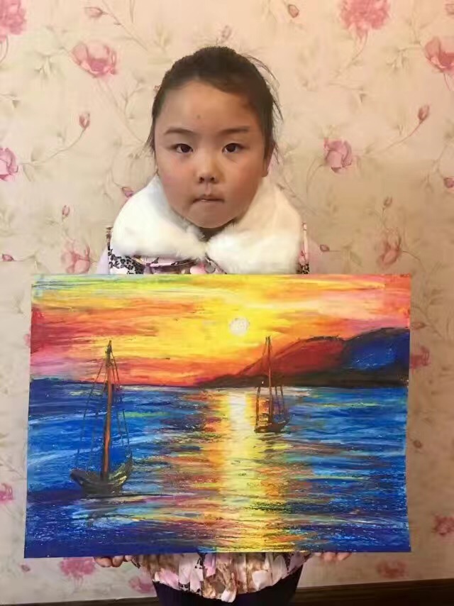 丹可林重彩油画棒作品