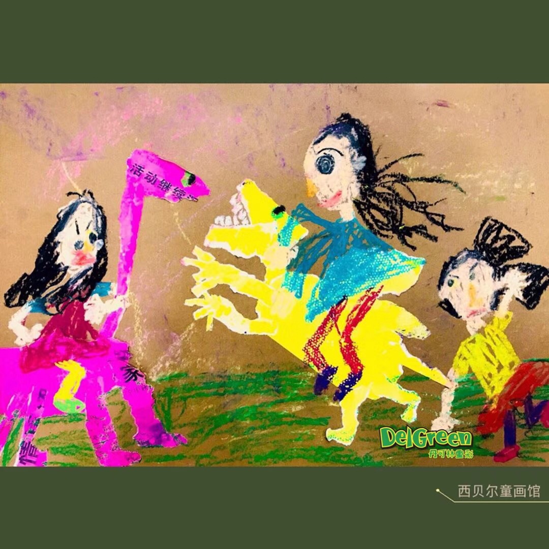 重彩油画棒作品__撕贴与重彩油画棒的完美结合（4）